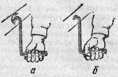 Положения руки на пусковой рукоятке
