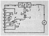 Принципиальная схема включения стабилитрона в цепь базы транзистора