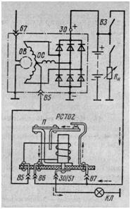 Реле РС702 контрольной лампы заряда аккумуляторной батареи