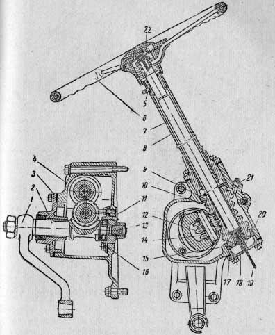 Рулевой механизм тракторов МТЗ5Л, МТЗ5М, МТЗ7Л и МТЗ7М