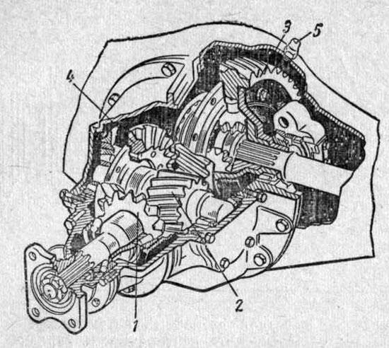 Двойная гласная передача автомобиля ЗИЛ-130